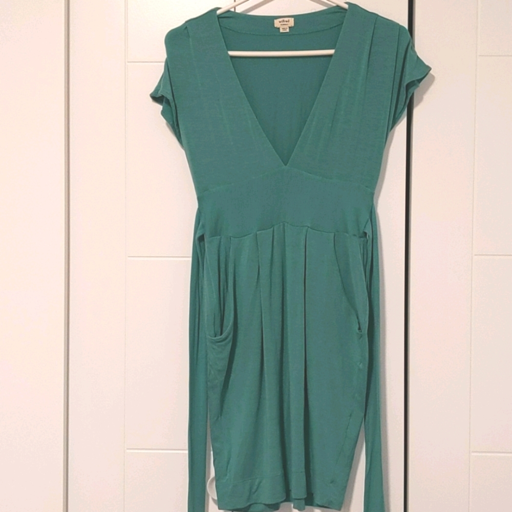 Aritzia Wilfred Teal Dress